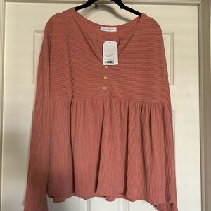 Long sleeve baby doll top